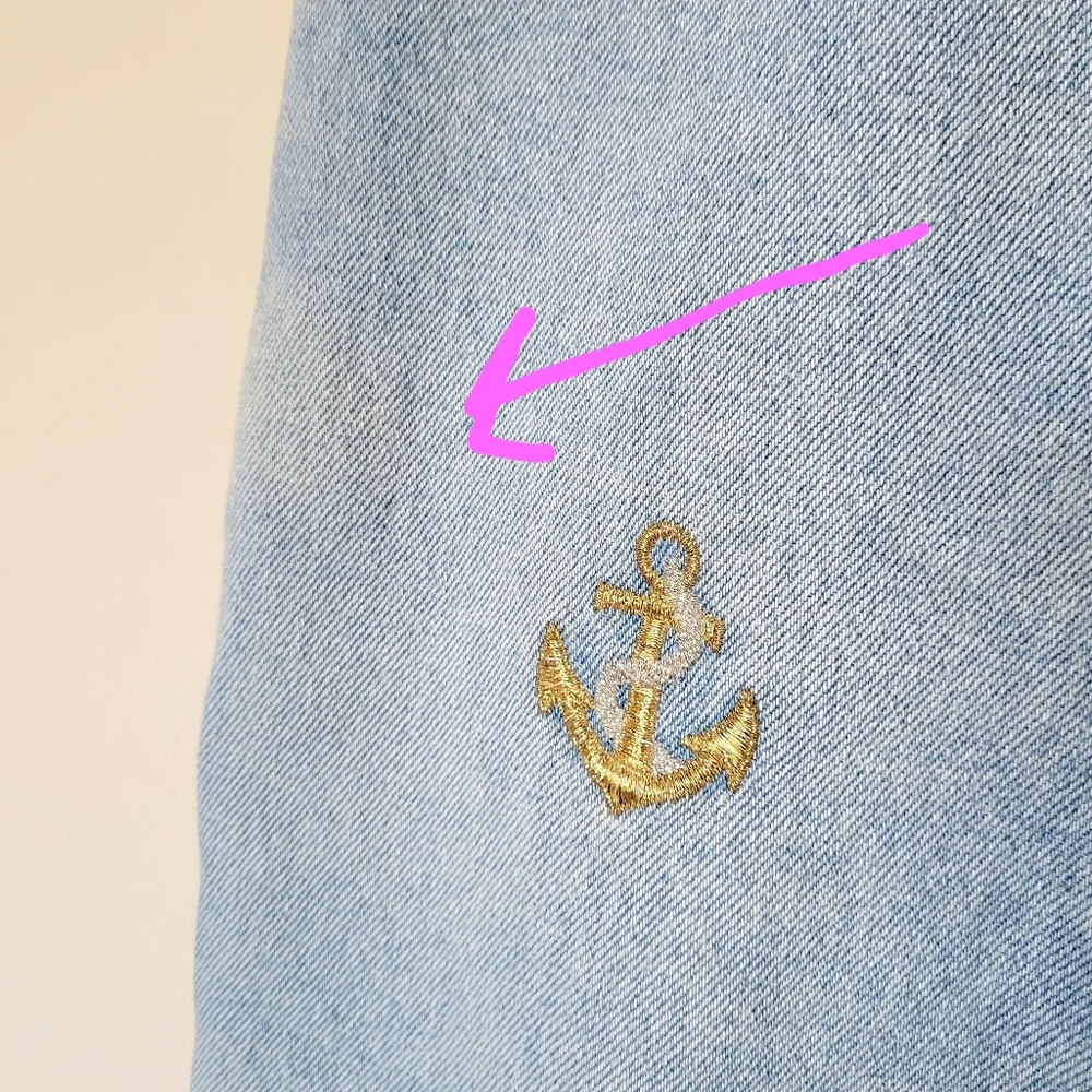Vintage 90's La Costa Spa‎ Embroidered Anchor Mom Tapered Jeans